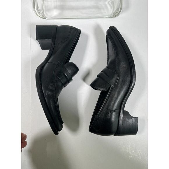 Steve Madden Womens Black Penny Loafer Shoes Block Heel Pointed Toe Size 6 - Picture 9 of 11